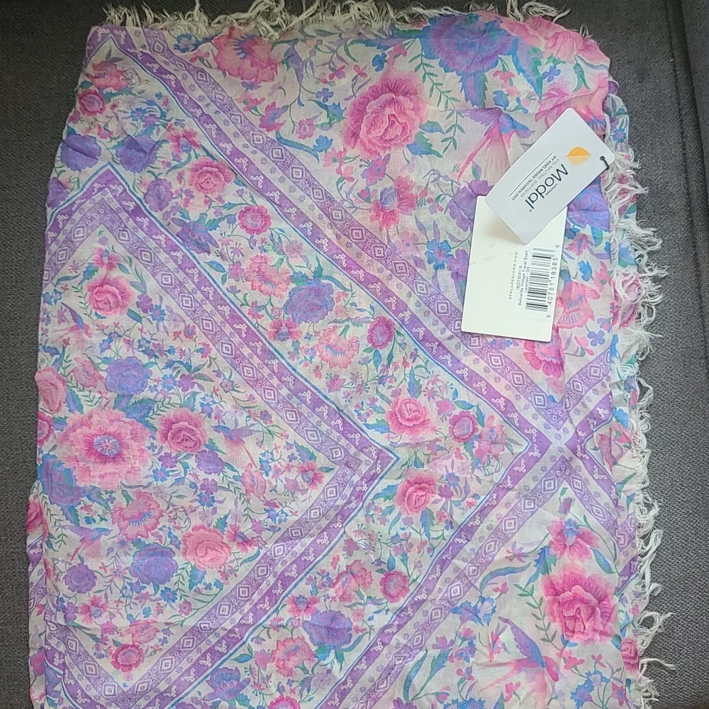 New spell designs babushka vintage travel scarf one size lavender lilac purple